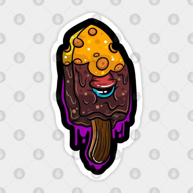 Chocolate Cheese Ice Cream Sticker by Behold Design Supply